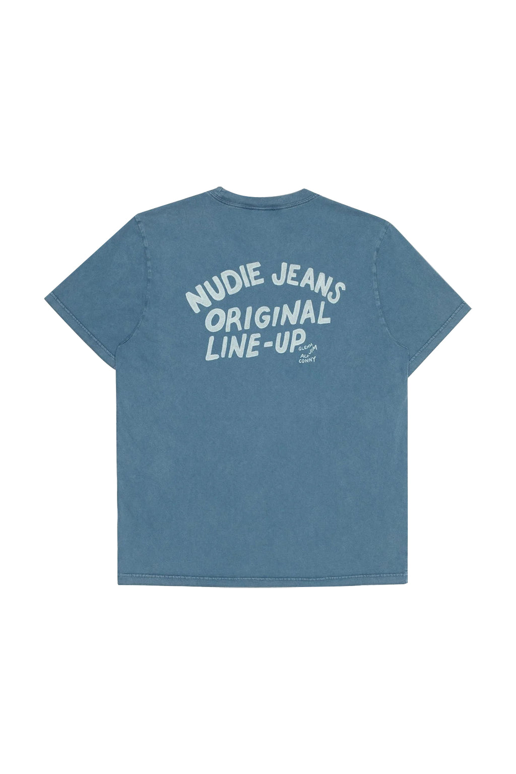 Nudie Jeans Roy T-Shirt OG Line-Up French Blue