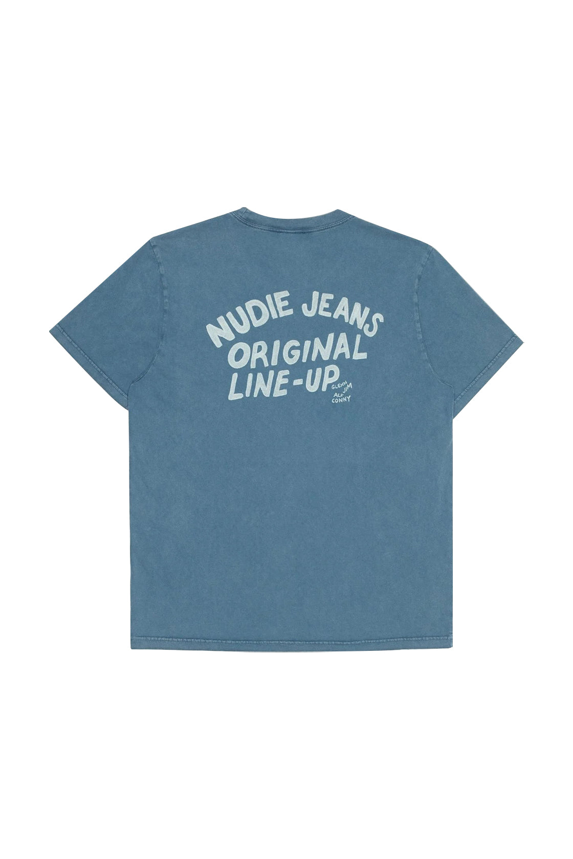 Nudie Jeans Roy T-Shirt OG Line-Up French Blue