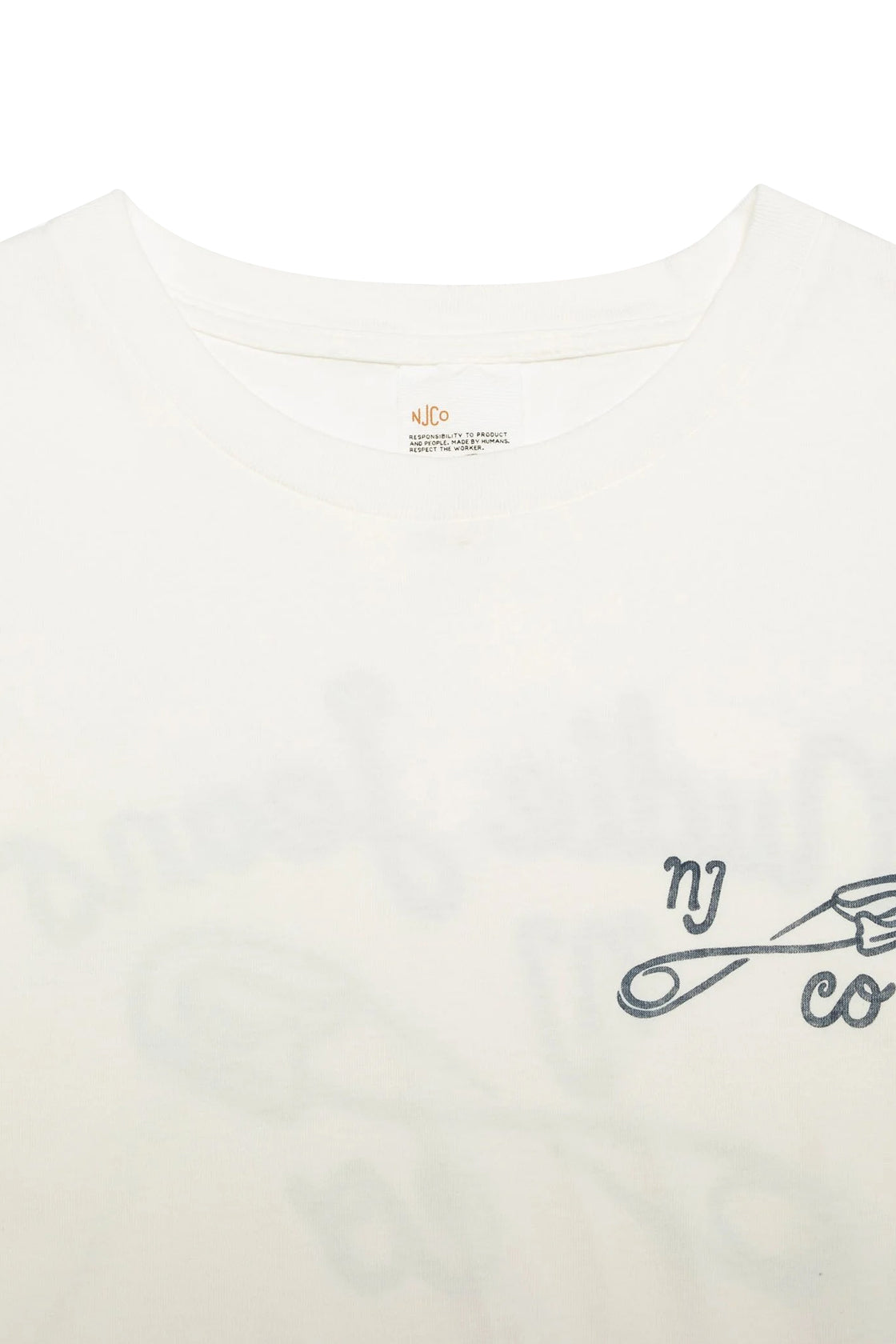 Nudie Jeans Roy T-Shirt NJCO Pin Chalk White