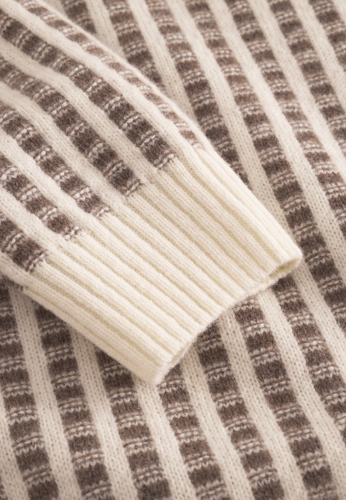 Colours & Sons Knitted Check Jumper Light Brown