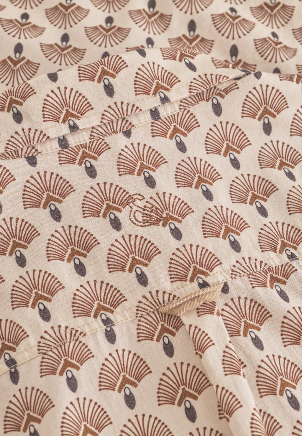 Colour & Sons LS Print Shirt Brown