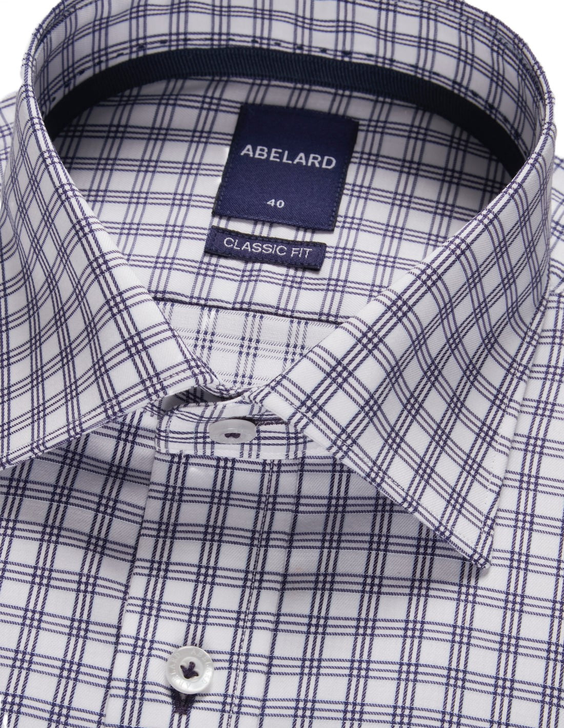 Abelard Tre-Linea Check SC Classic Fit Shirt Navy