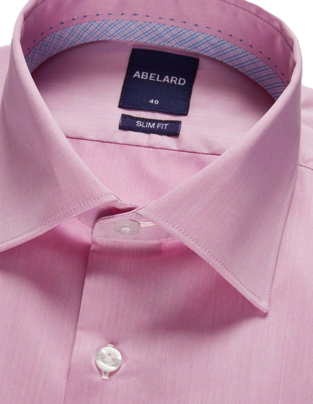 Abelard Fresh 2 Tone Herringbone SC Slim Fit Shirt Pink