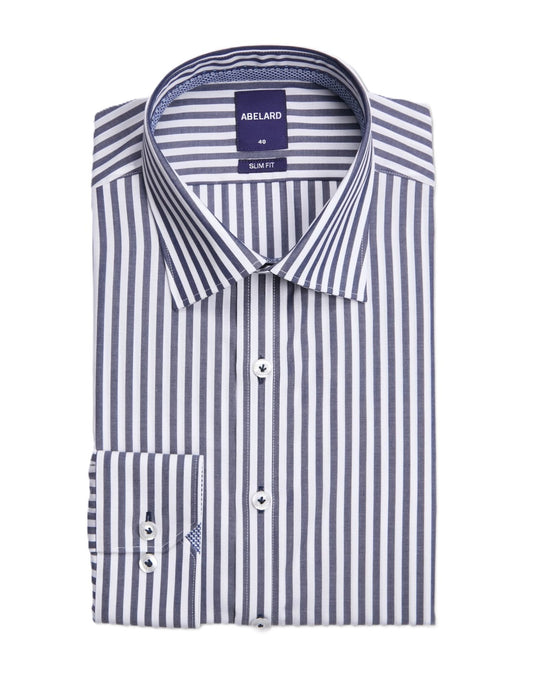 Abelard Gelati Stripe SC Classic Fit Shirt Navy