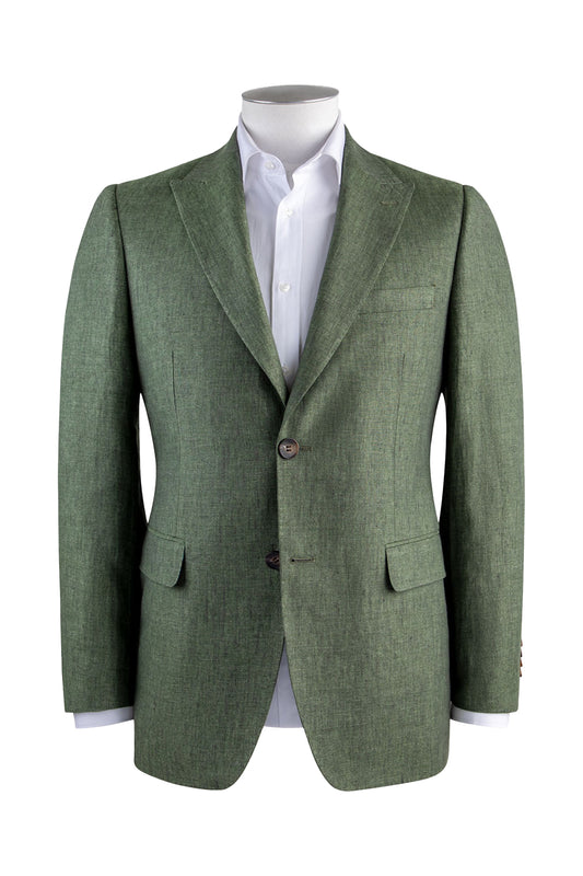 Routleys Lyon Linen Blazer Green