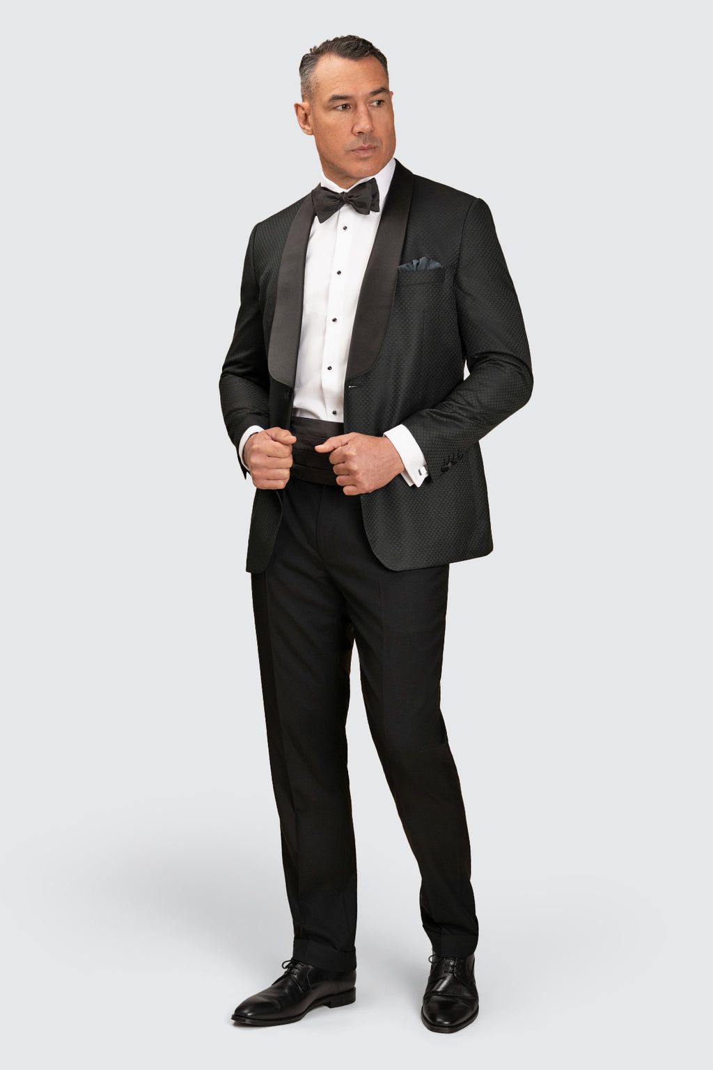 Routleys Bryan Jaquard Dinner Jacket Dark Green