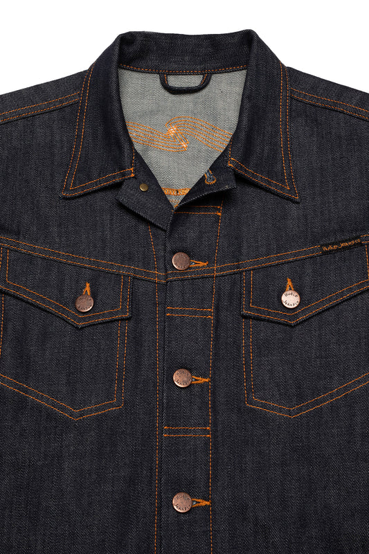 Nudie Jeans Conny Denim Jacket Dry Streaky Mid Blue