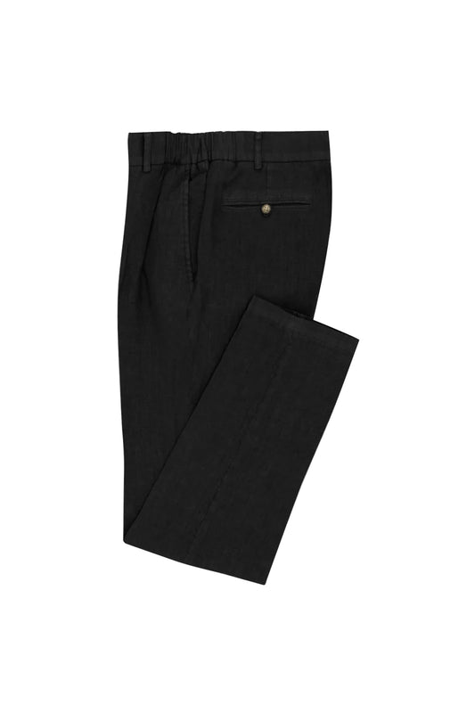 Routleys MI Linen Trouser Black