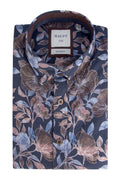 Haupt LS Floral Shirt Navy