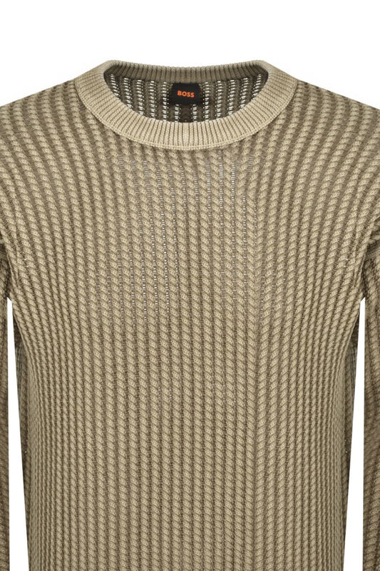 Hugo Boss Agolan Knit Top Medium Beige