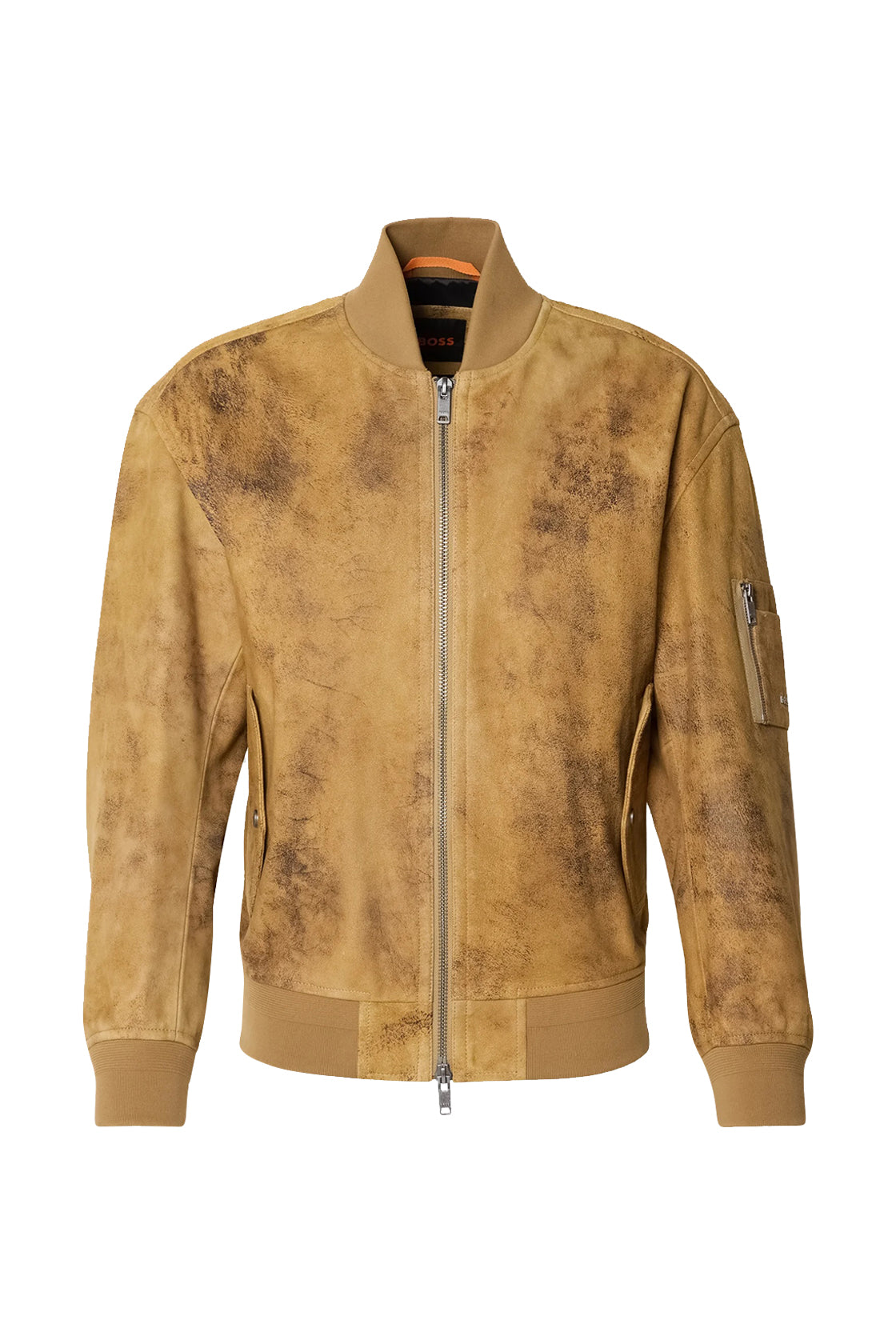 Hugo Boss Jotaco Leather Jacket Medium Beige