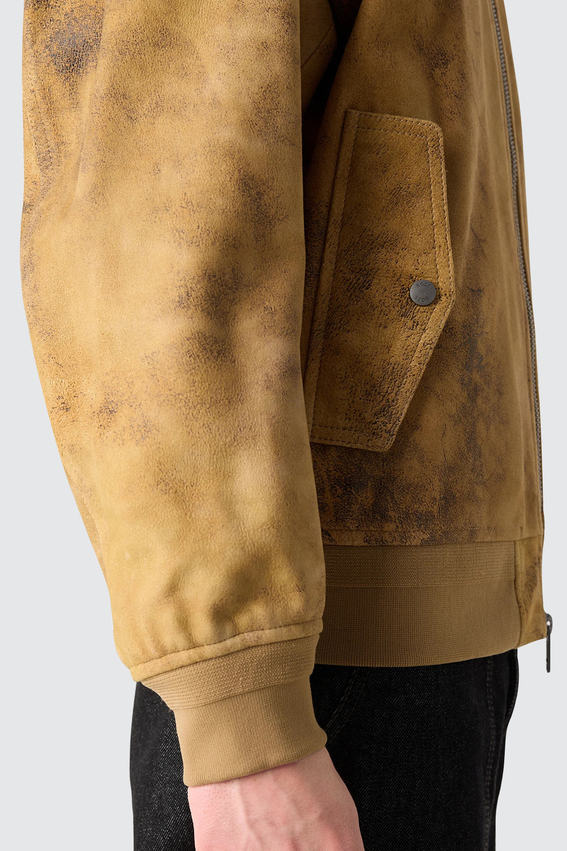 Hugo Boss Jotaco Leather Jacket Medium Beige