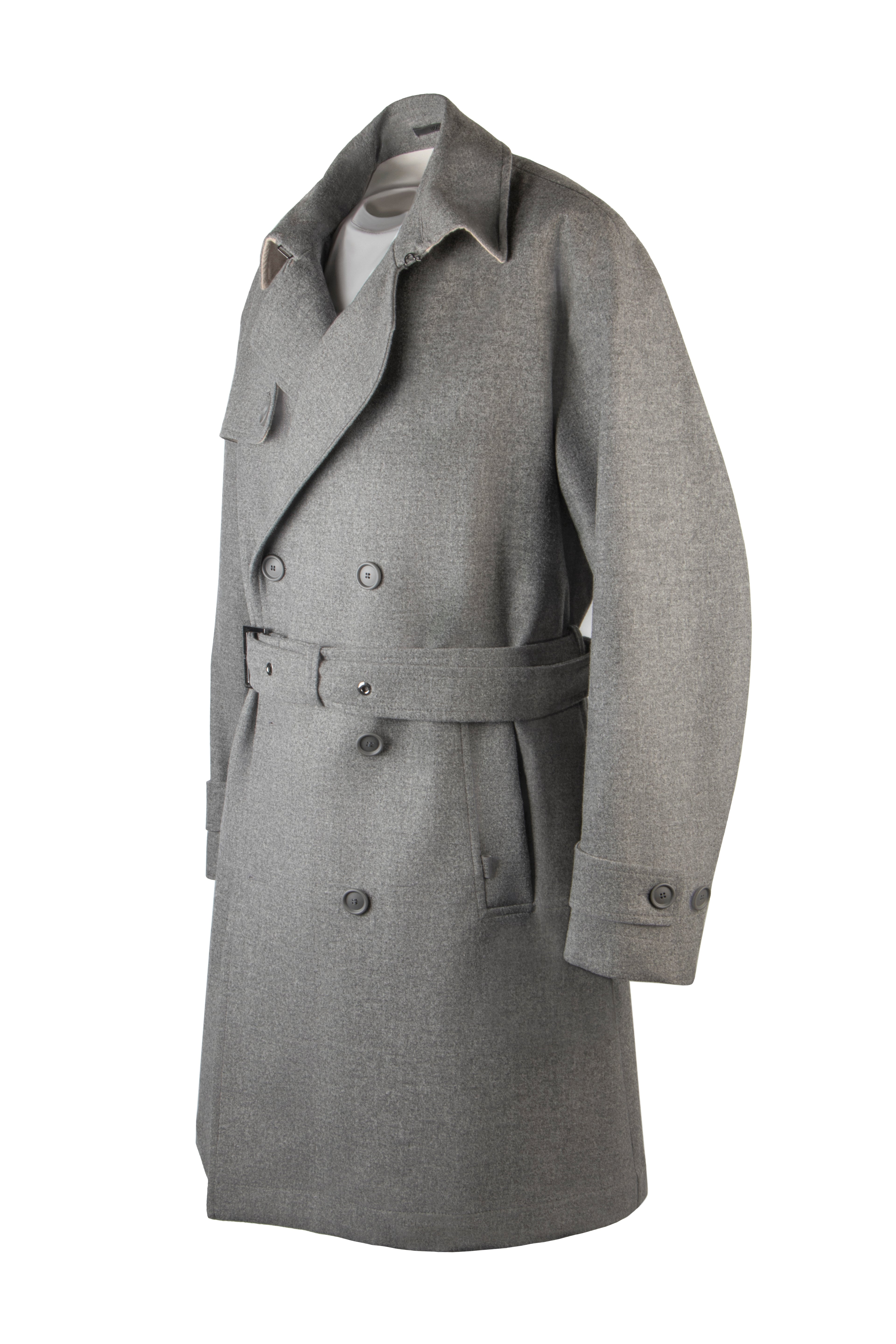 Hugo Boss Trench Coat Medium Grey