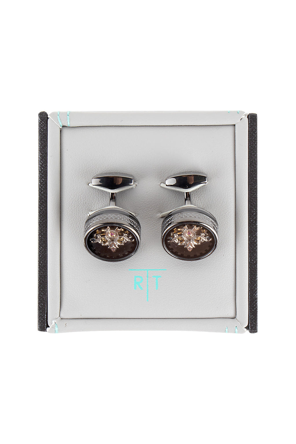 Tateossian Gunmetal Tourbillion Cufflinks