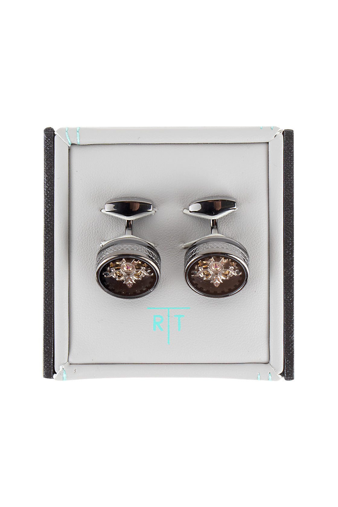 Tateossian Gunmetal Tourbillion Cufflinks