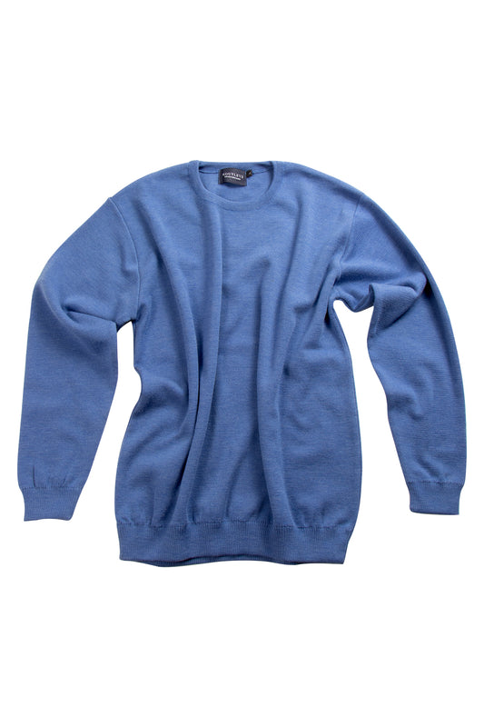 Routleys Merino Crew Neck Sweater Light Blue