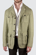 L.B.M. 1911 Linen Safari Jacket Green