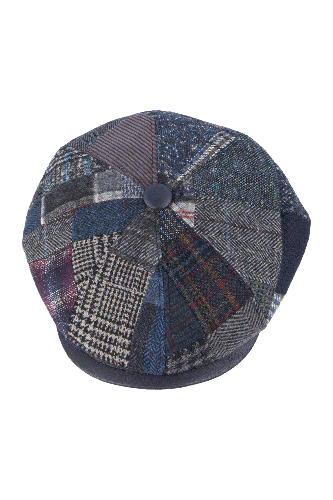 Flechet Wool Blend Patchwork Peaky Blinder Blue