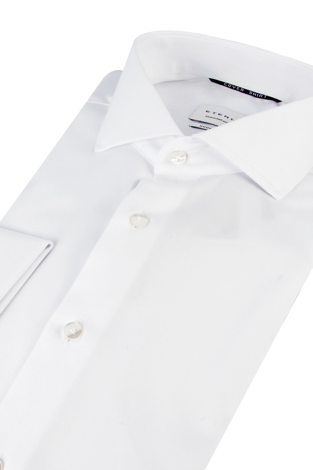 Eterna Modern Fit Double Cuff Shirt White