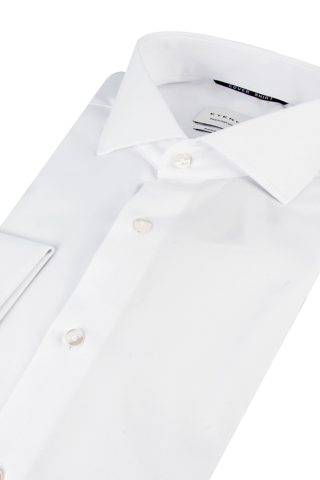 Eterna Modern Fit Double Cuff Shirt White