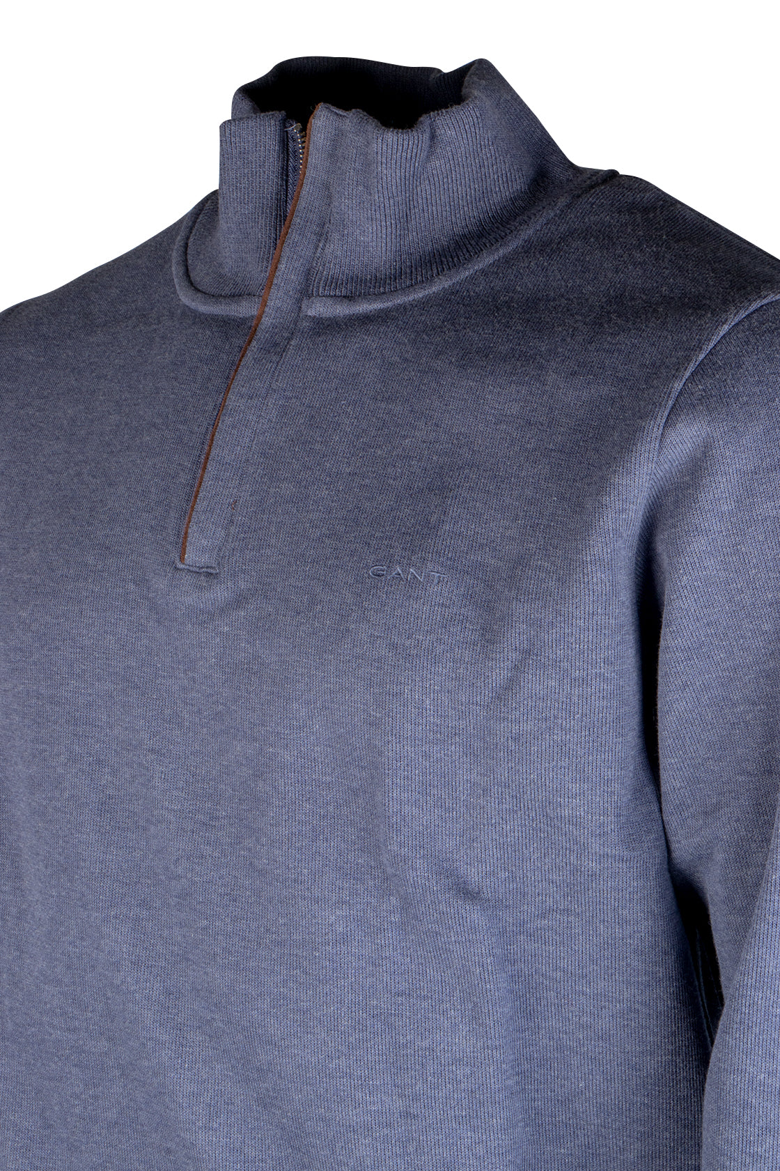 Gant Sacker Rib Half Zip Dark Jeans Blue