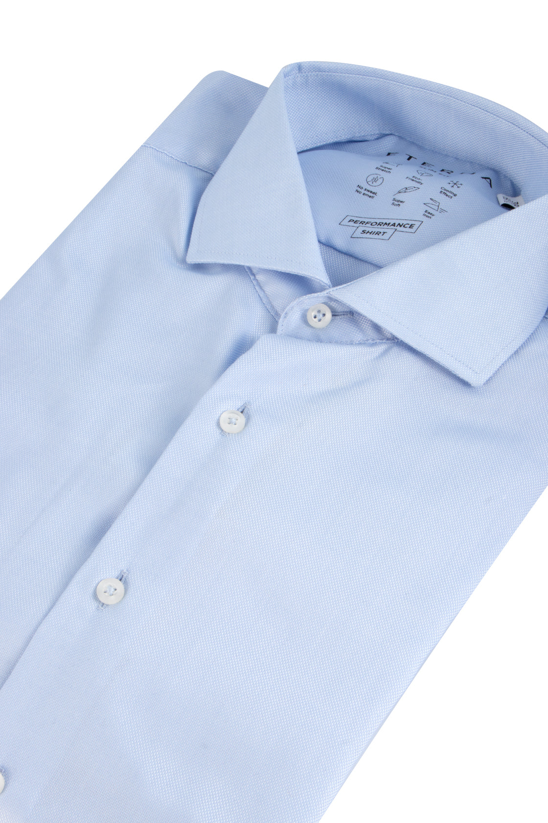 Eterna Slim Fit Shirt Pale Blue