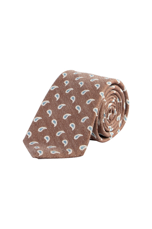 Hemley Bronze Paisley Pattern 7.5cm Tie