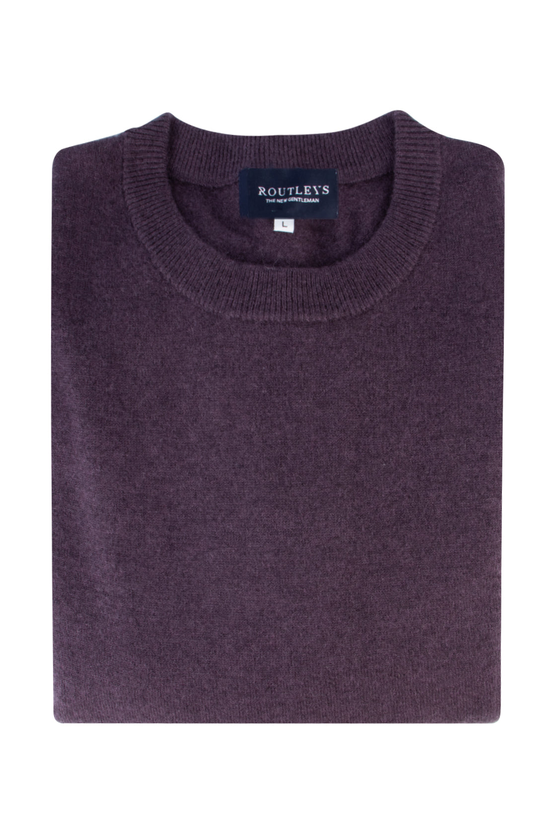 Routleys Crew Neck Wool/Cashmere Pullover Grape
