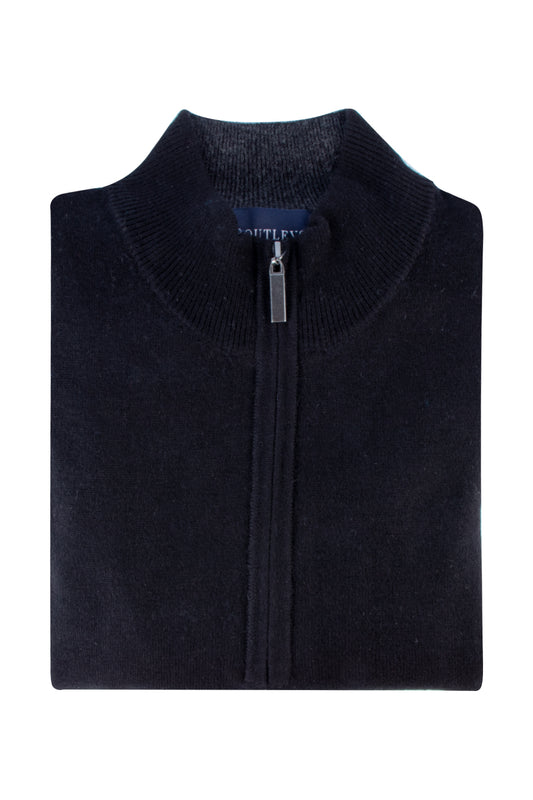 Routleys 1/4 Zip Wool/Cashmere Pullover Black