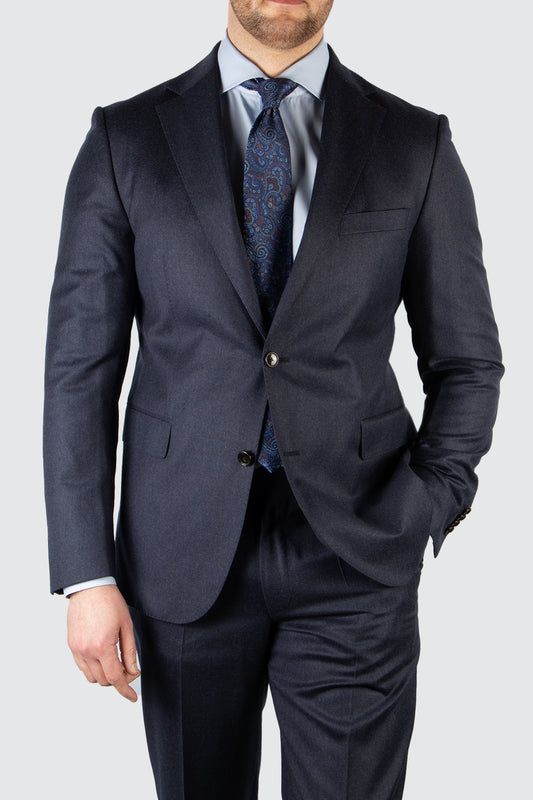 Eduard Dressler Sean Jim Flannel Suit Navy