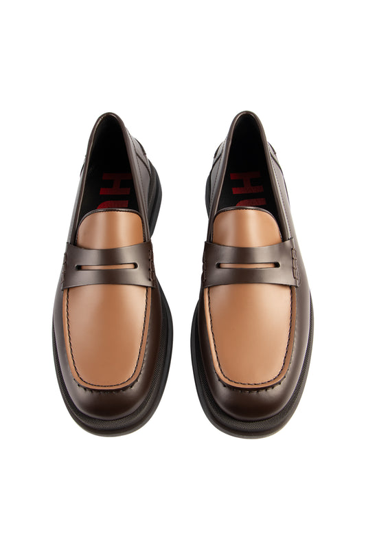 Hugo Boss Chaol Moccasin Open Brown