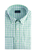 Paul & Shark LS Shirt 8mm Gingham Check Green