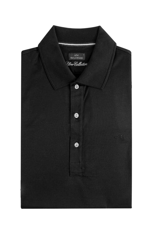 Paul & Shark SS Polo Fine Cotton Black