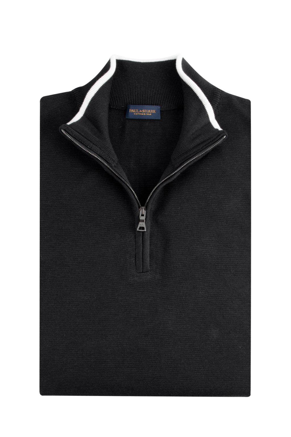 Paul & Shark LS 1/4 Zip Sweater Silk/Cot Navy