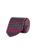 Cantini Peonia Silk Flower Print Tie Navy