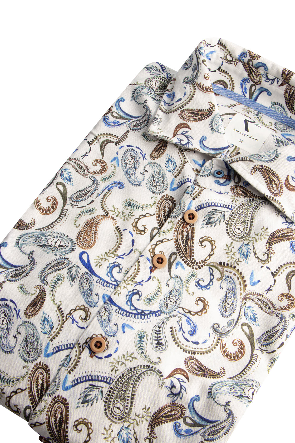 R2 Amsterdam Linen/Cotton Paisley Shirt Multi