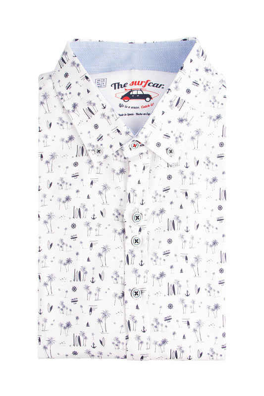 The Surf Car Palms SFaro SS Shirt Blue
