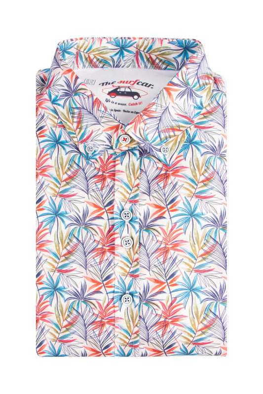 The Surf Car Leaves SLisbo LS Shirt Red/Blue