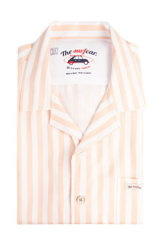 The Surf Car Stripe SBowl SS Shirt Pink