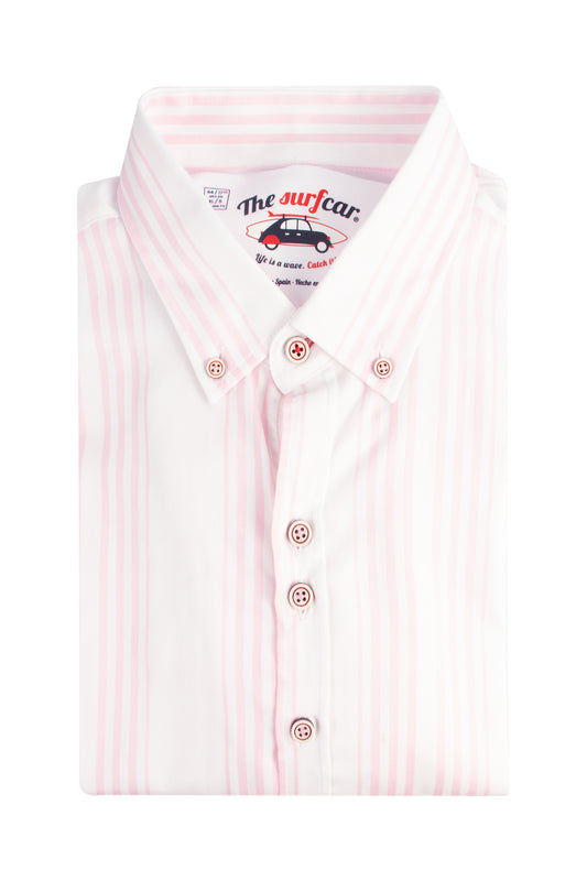 The Surf Car Stripe SLisbo LS Shirt Pink