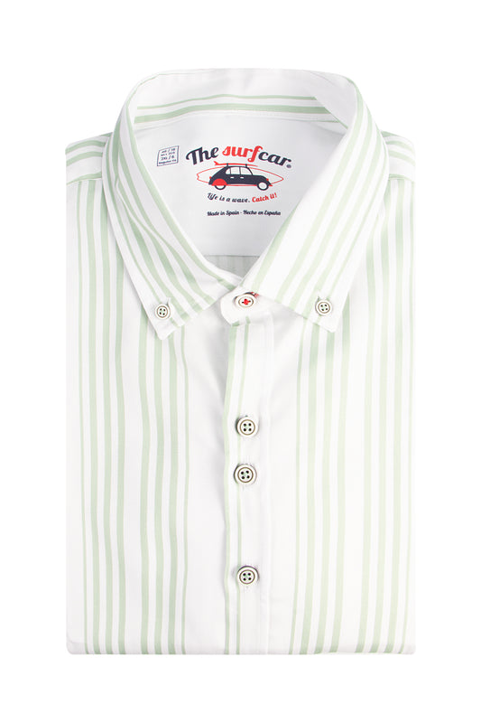 The Surf Car Stripe SLisbo LS Shirt Green