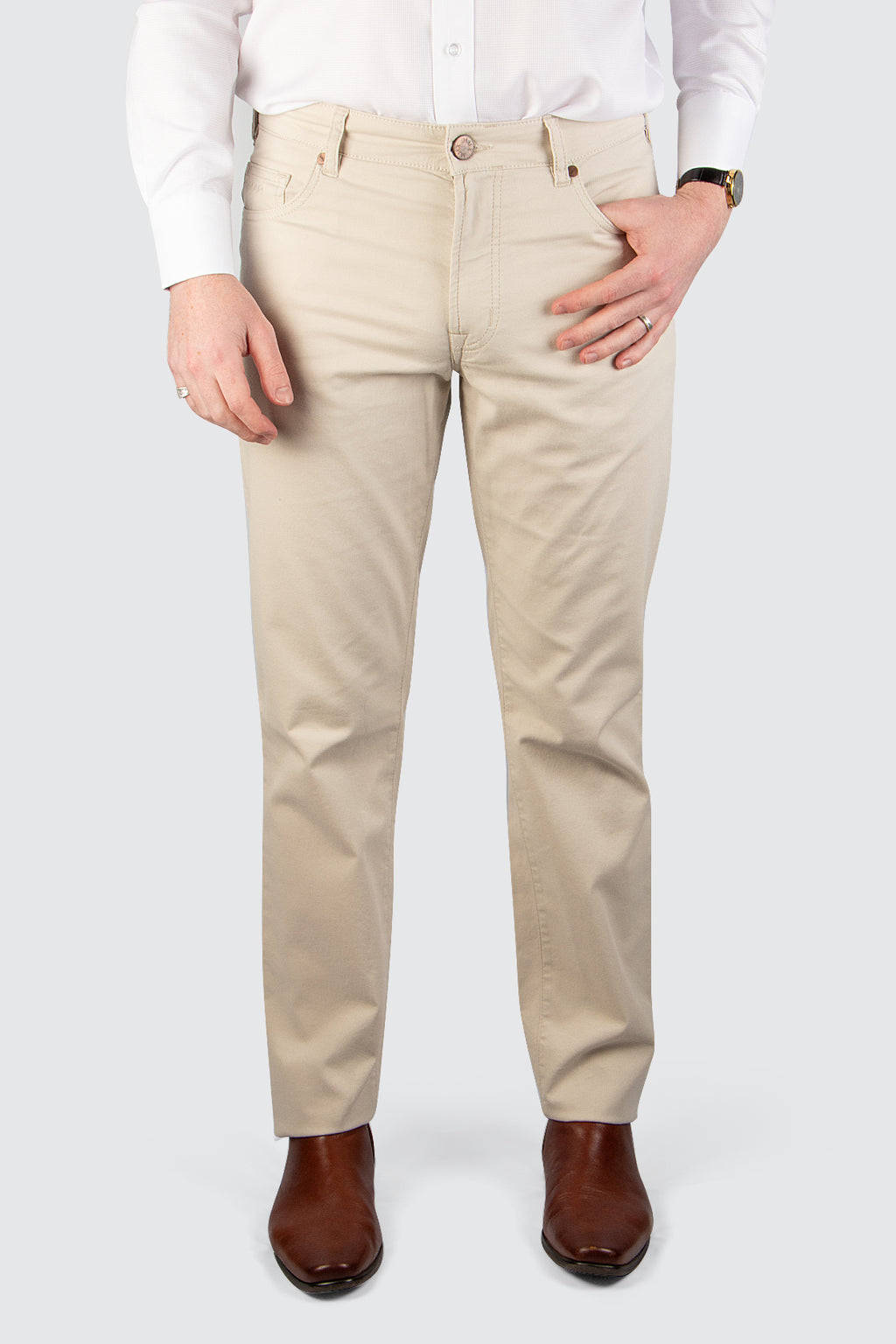 MMX Phoenix 5pkt Cotton/Silk Jean 32L Beige
