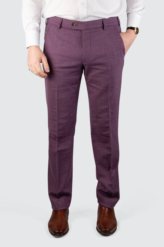 Meyer Bonn Wool Mix Business Trouser 34L Purple