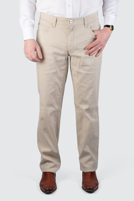 Brax Cadiz 5pkt Linen Pant 34L Beach