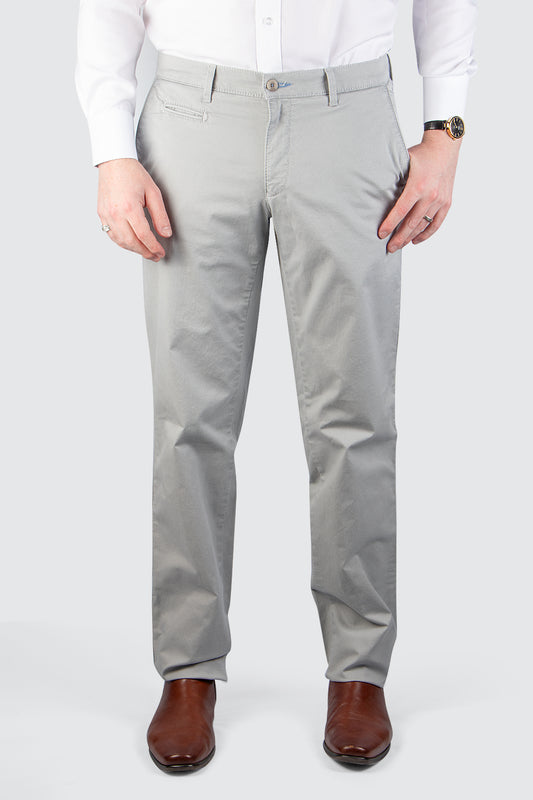 Brax Fabio Cotton Trouser 34L Platin