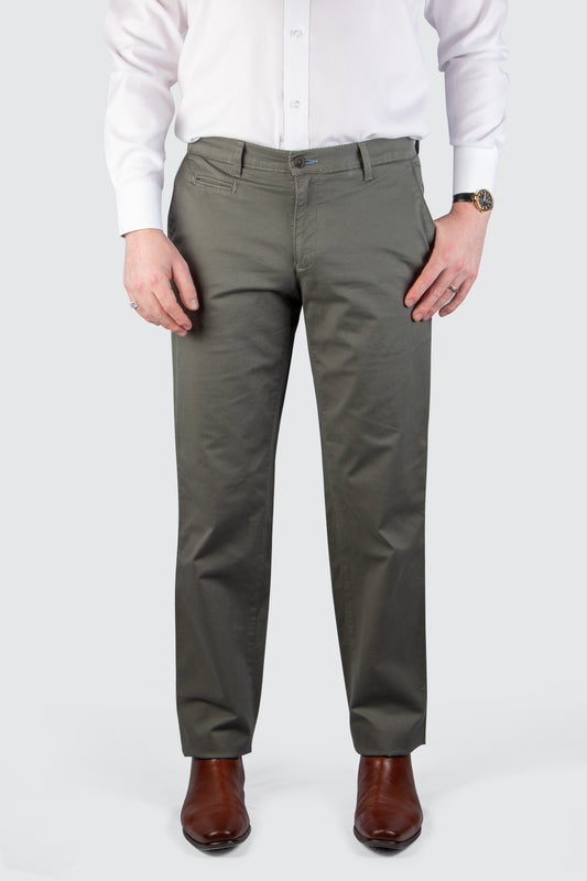 Brax Fabio Cotton Trouser 34L Olive