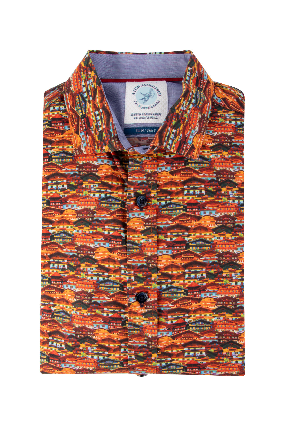 A Fish Named Fred Tiroler House Shirt Orange