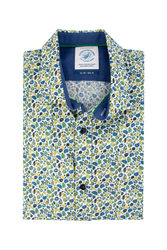 A Fish Named Fred Pebbles LS Casual Shirt Green Multi