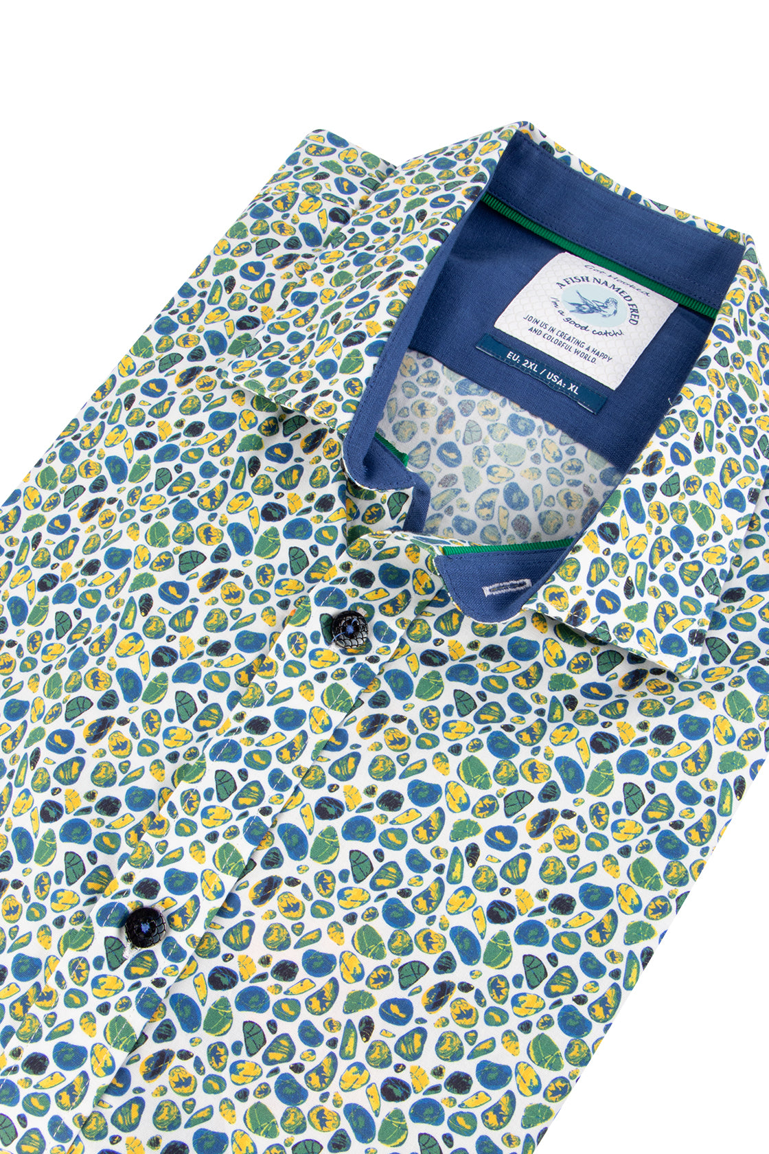 A Fish Named Fred Pebbles LS Casual Shirt Green Multi