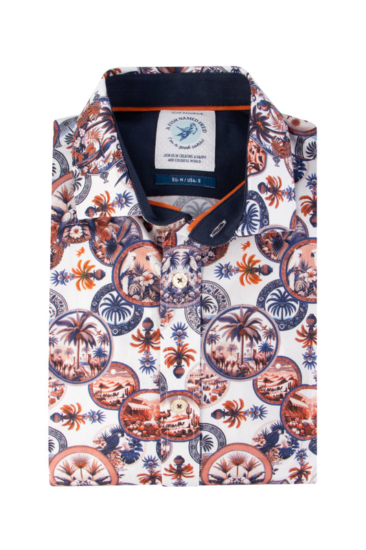 A Fish Named Fred LS Casual Shirt Desert